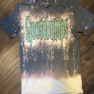 Goosebumps Halloween Sublimation Bleached Tshirt